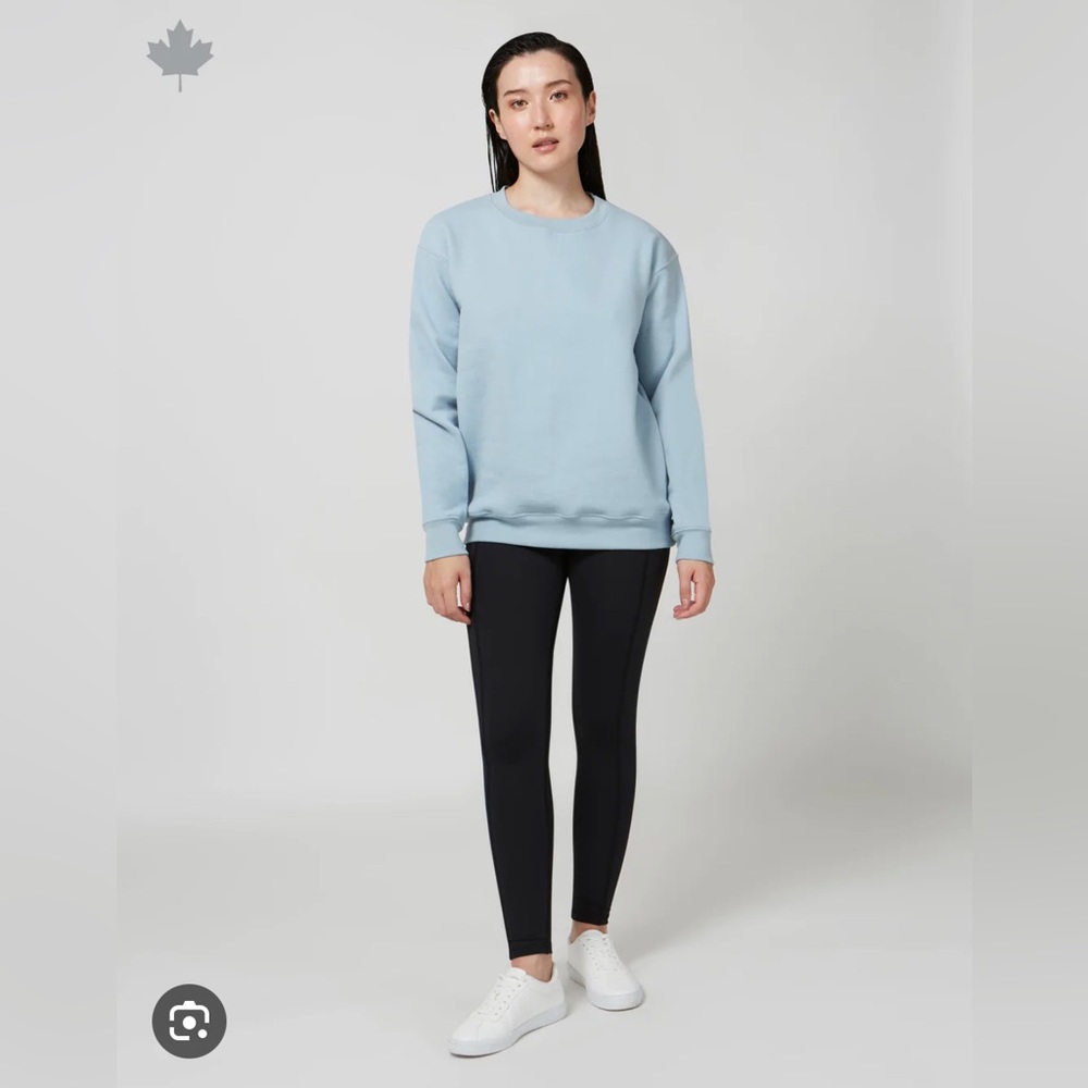 Knitted in Canada organic cotton fleece sweatshirt